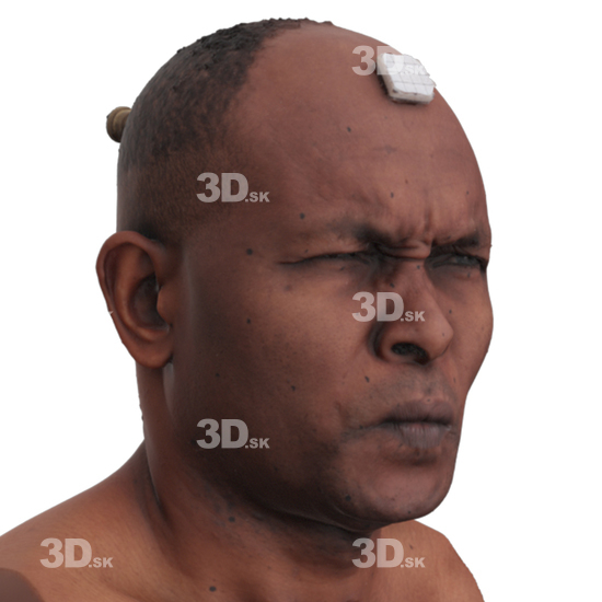 Head Man Black 3D Phonemes And Emotions