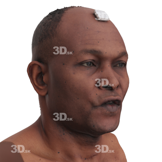 Head Man Black 3D Phonemes And Emotions