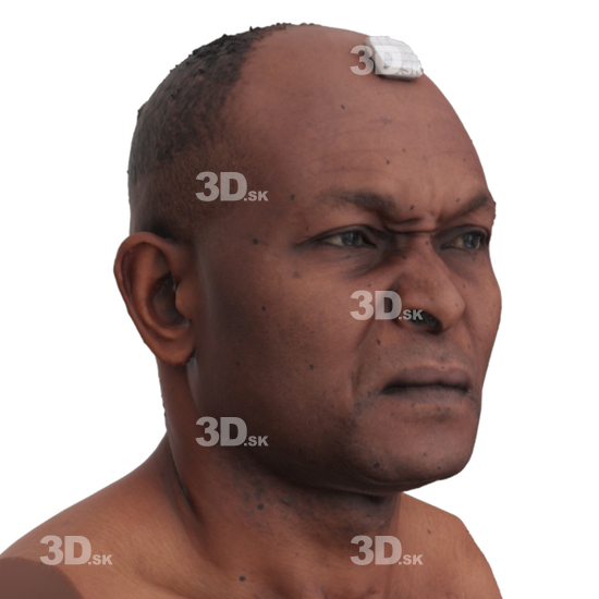 Head Man Black 3D Phonemes And Emotions