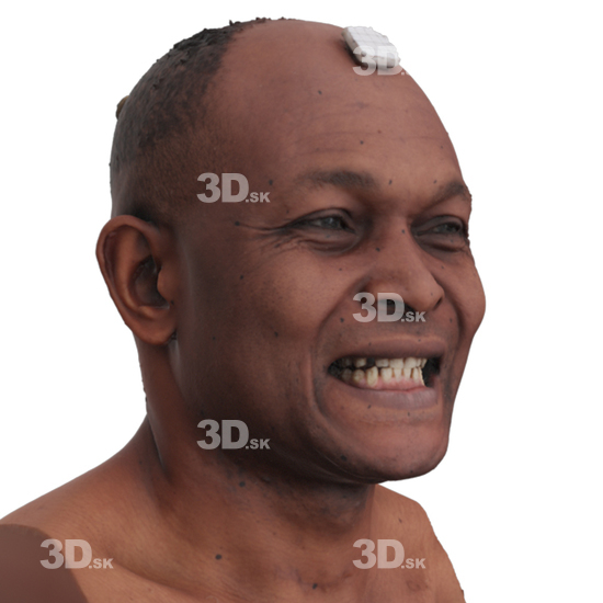 Head Man Black 3D Phonemes And Emotions