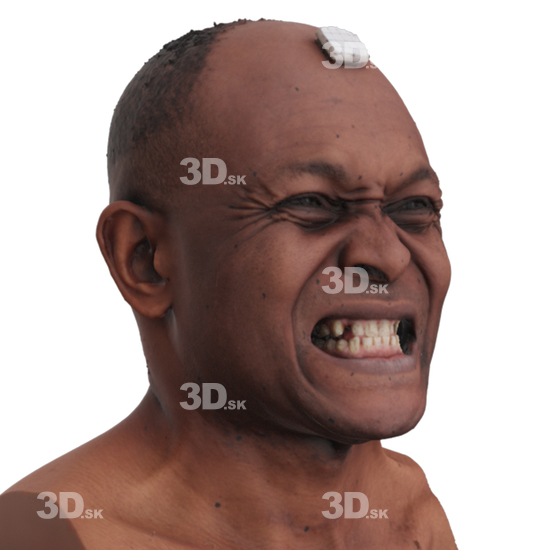 Head Man Black 3D Phonemes And Emotions