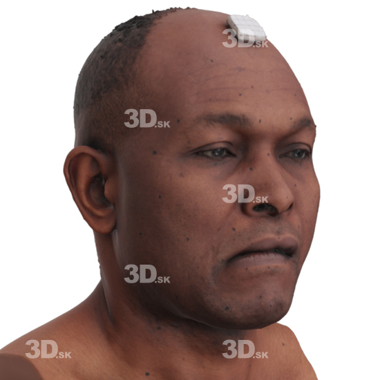 Head Man Black 3D Phonemes And Emotions