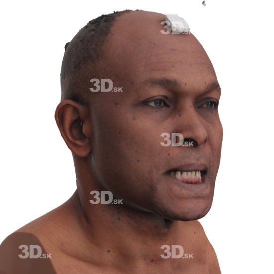 Head Man Black 3D Phonemes And Emotions