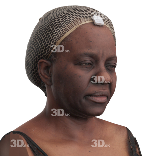 Head Woman Black 3D Phonemes And Emotions