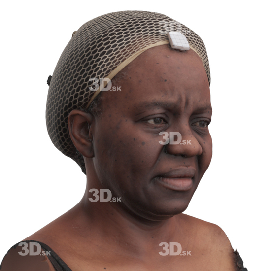 Head Woman Black 3D Phonemes And Emotions