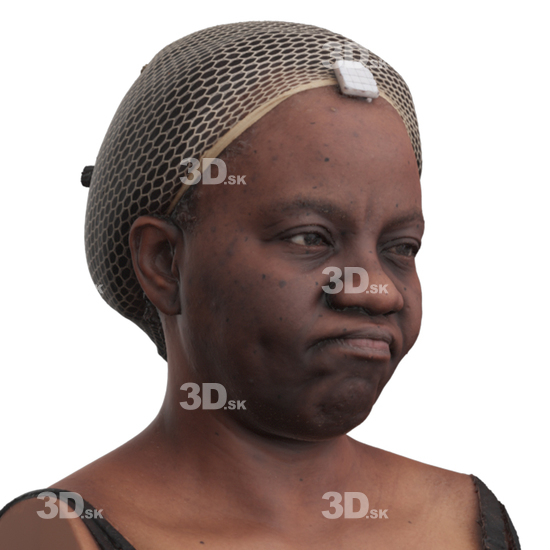 Head Woman Black 3D Phonemes And Emotions