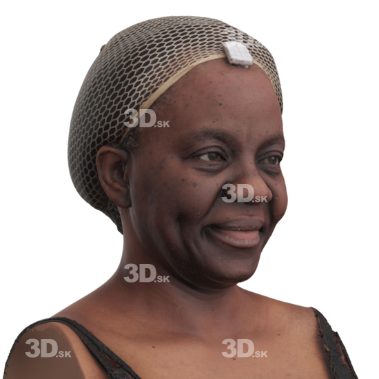 Head Woman Black 3D Phonemes And Emotions