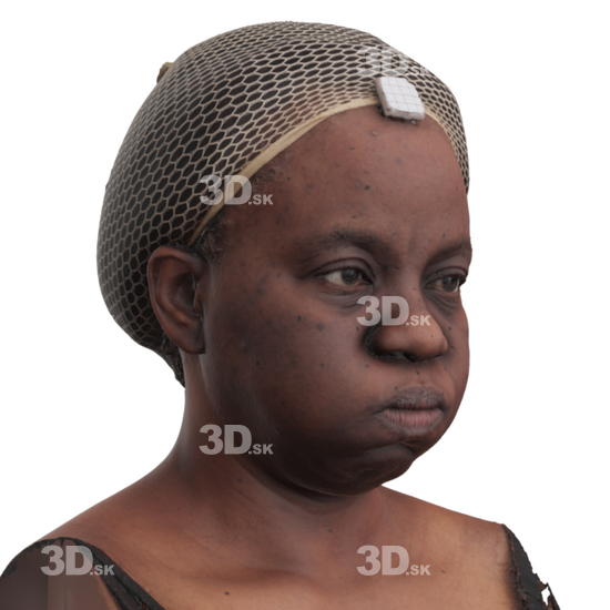 Head Woman Black 3D Phonemes And Emotions