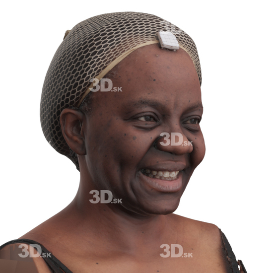 Head Woman Black 3D Phonemes And Emotions