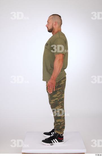 Whole Body Man White Casual Muscular Athletic Standing Studio photo references