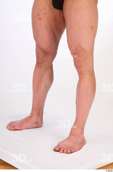 Calf Man White Nude Muscular Studio photo references