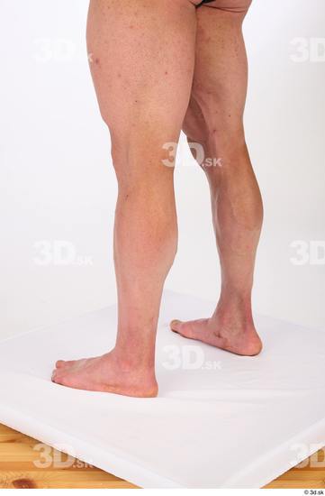 Calf Man White Nude Muscular Studio photo references