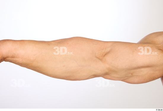 Forearm Man White Nude Muscular Studio photo references