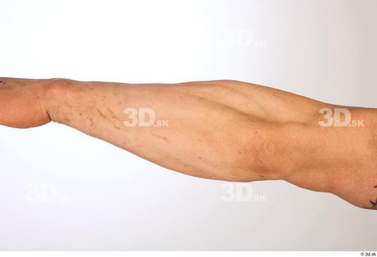 Forearm Man White Nude Muscular Studio photo references