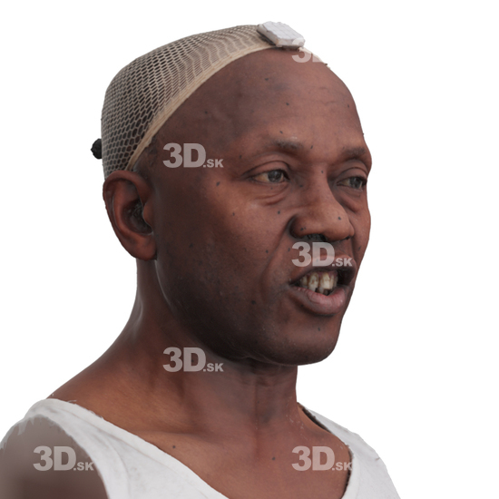 Head Man Black 3D Phonemes And Emotions