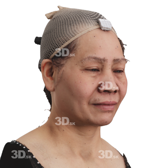 Head Woman Asian 3D Phonemes And Emotions