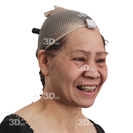 Head Woman Asian 3D Phonemes And Emotions