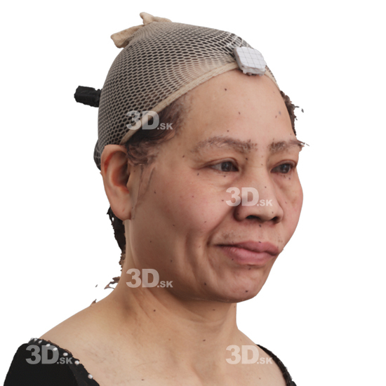 Head Woman Asian 3D Phonemes And Emotions