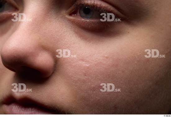 Face Woman White Chubby Face Skin Textures