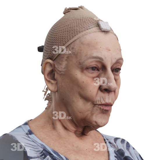 Head Woman 3D Phonemes And Emotions Hispanic