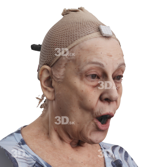 Head Woman 3D Phonemes And Emotions Hispanic