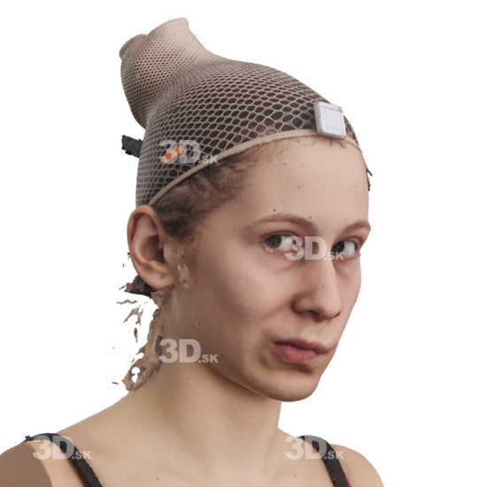 Head Woman White 3D Phonemes And Emotions