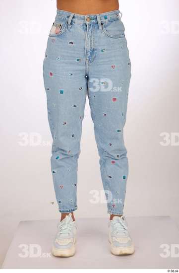 Leg Woman Casual Jeans Slim Studio photo references