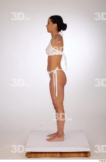 Whole Body Woman Underwear Bra Slim Standing Studio photo references