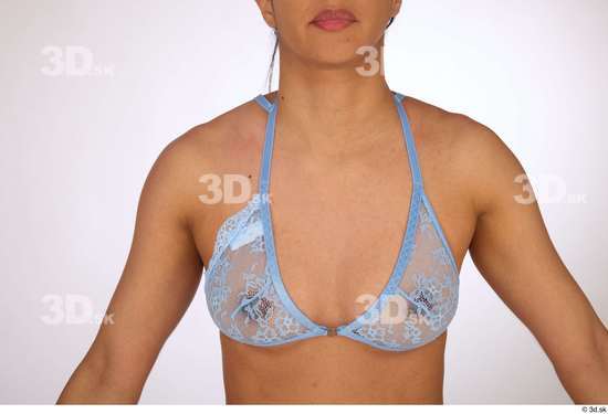 Chest Upper Body Woman Bra Slim Studio photo references