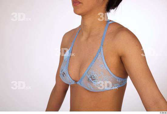 Chest Upper Body Woman Bra Slim Studio photo references