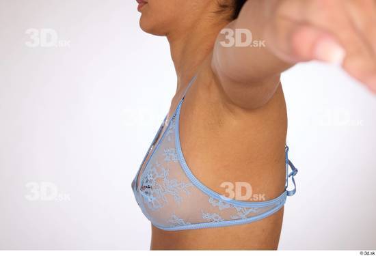 Chest Upper Body Woman Bra Slim Studio photo references