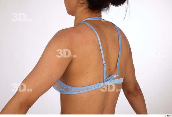 Upper Body Back Woman Bra Slim Studio photo references