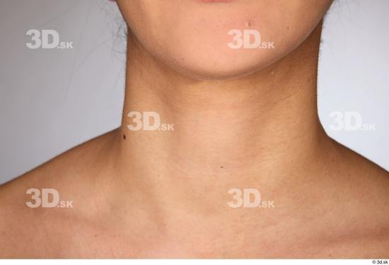 Neck Woman Nude Slim Studio photo references