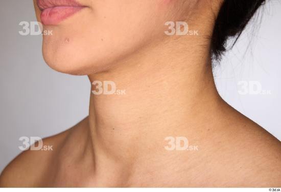 Neck Woman Nude Slim Studio photo references