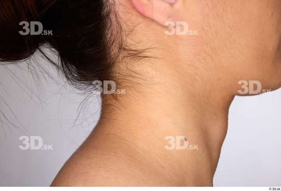 Neck Woman Nude Slim Studio photo references