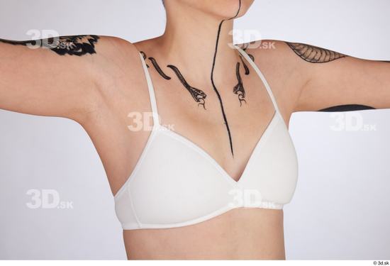 Chest Breast Woman White Underwear Bra Slim Studio photo references