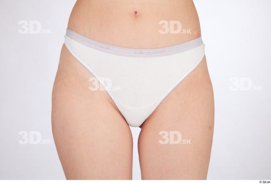 Hips Woman White Underwear Slim Studio photo references