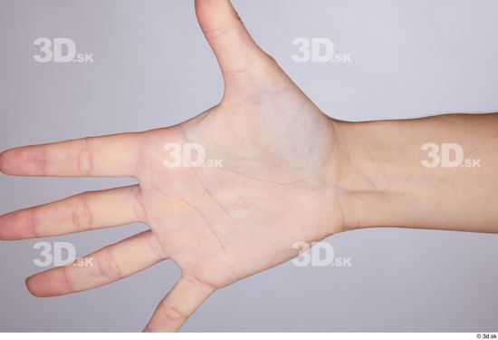 Hand Woman White Slim Palm Studio photo references