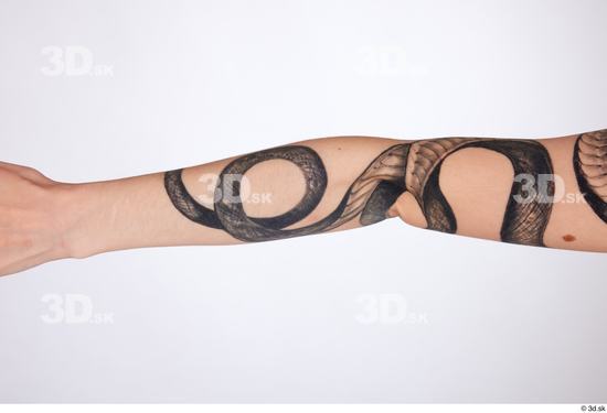 Forearm Woman White Slim Studio photo references