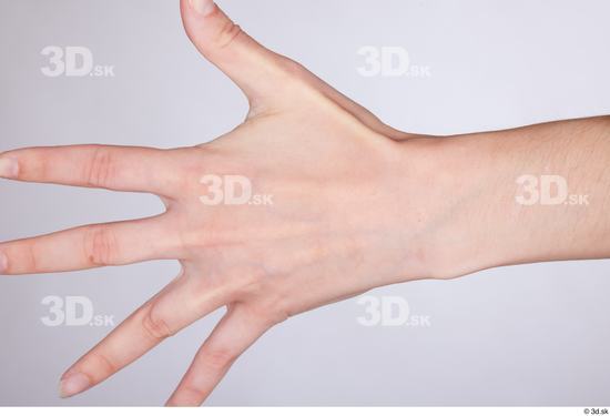 Hand Woman White Slim Studio photo references