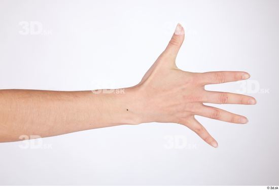 Hand Woman White Slim Studio photo references