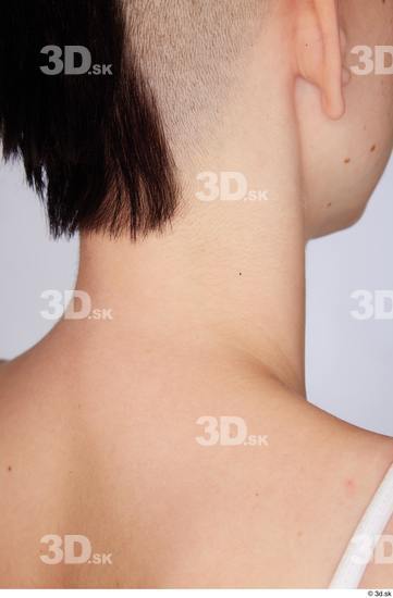 Neck Woman White Nude Slim Studio photo references