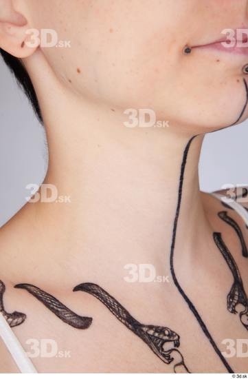 Neck Woman White Nude Slim Studio photo references