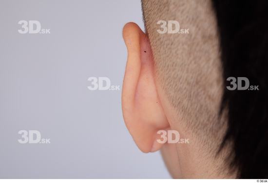 Ear Woman White Slim Studio photo references