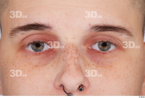 Eye Woman White Slim Studio photo references