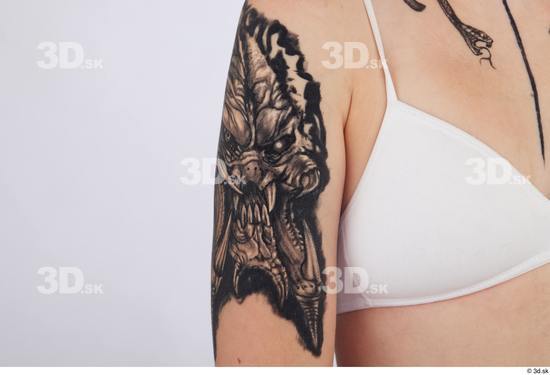 Arm Woman White Tattoo Slim Studio photo references