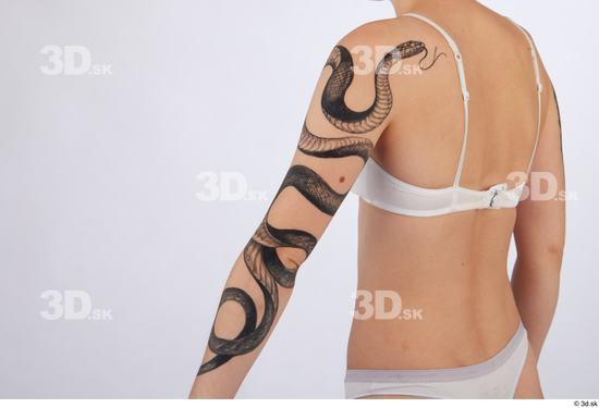 Arm Woman White Tattoo Slim Studio photo references