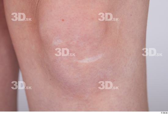 Knee Skin Woman White Scar Slim Studio photo references