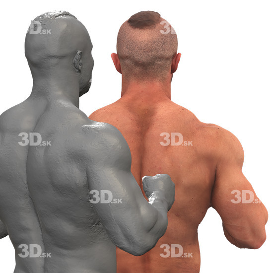 Upper Body Man White Underwear 3D Phonemes And Emotions