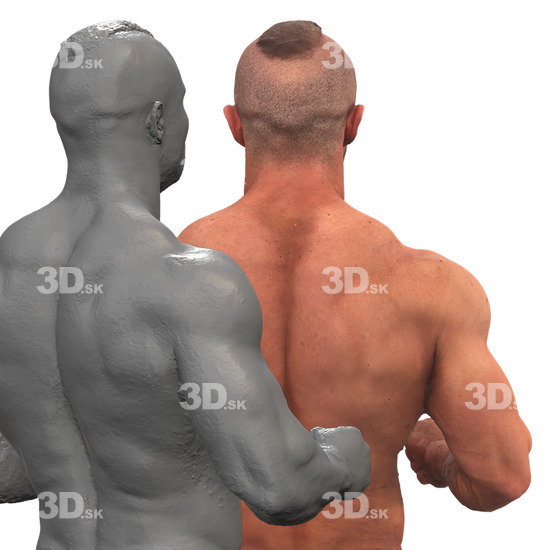 Upper Body Man White Underwear 3D Phonemes And Emotions